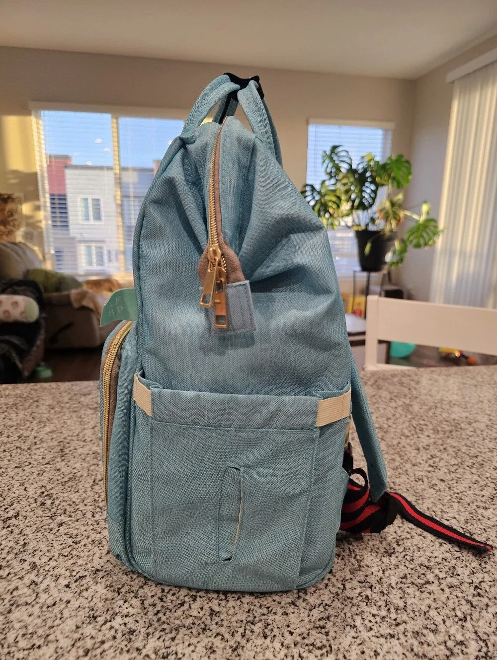 AFBP Sydney Breast Pump Diaper Bag Backpack - Seafoam